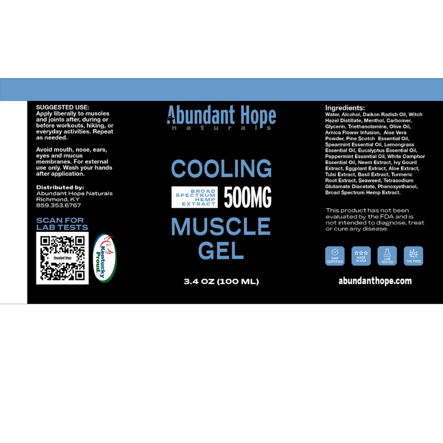 CBD Cooling Muscle Gel Pump 500mg