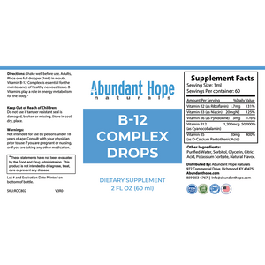 B12 Drops - Abundant Hope Naturals Richmond KY