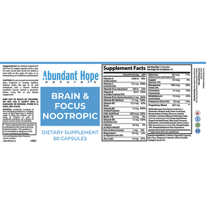 Brain and Focus Nootropic - Abundant Hope Naturals Richmond KY