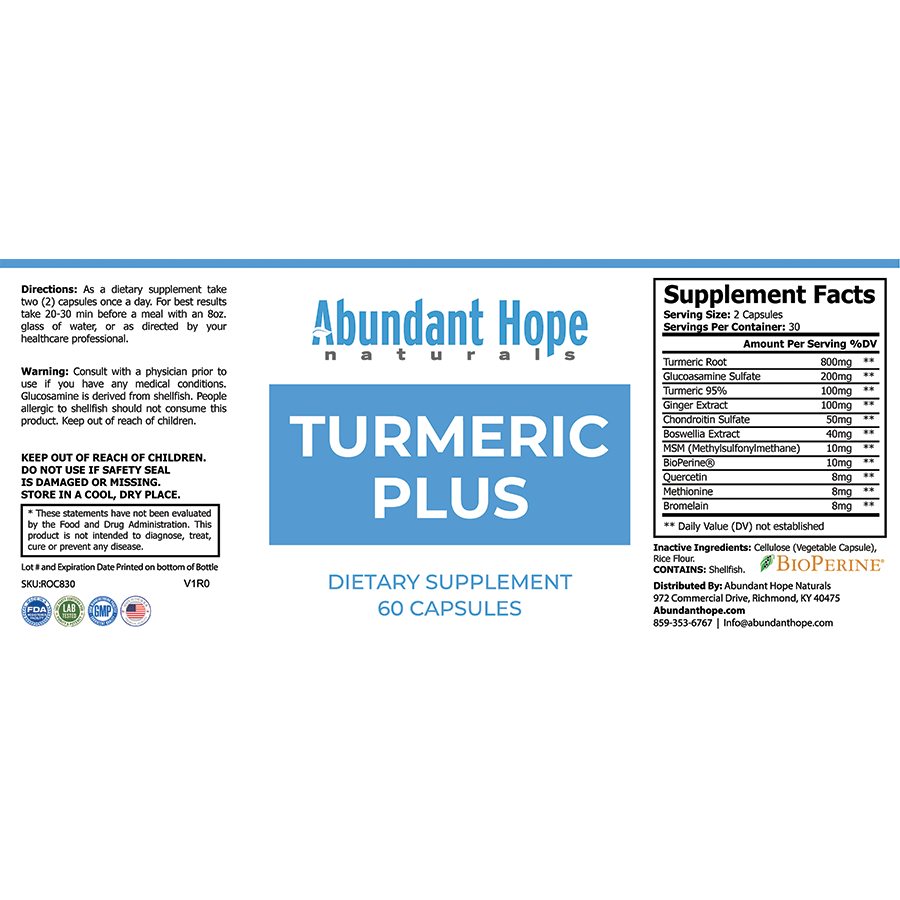 Turmeric Plus Complex - Abundant Hope Naturals Richmond KY